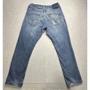 VTG Levis 514 Jeans Mens 32x32 Blue Slim Straight Stretch Denim Distressed Worn